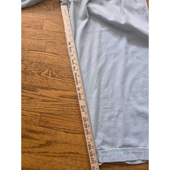 Free People Light Blue Pleated Wide Leg Pants Stretchy Waist Size 14 - Picture 5 of 6